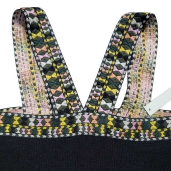 NWT Madewell Embroidered Neckline Strappy Swing Sweater Tank Top Boho XXS - Picture 6 of 11